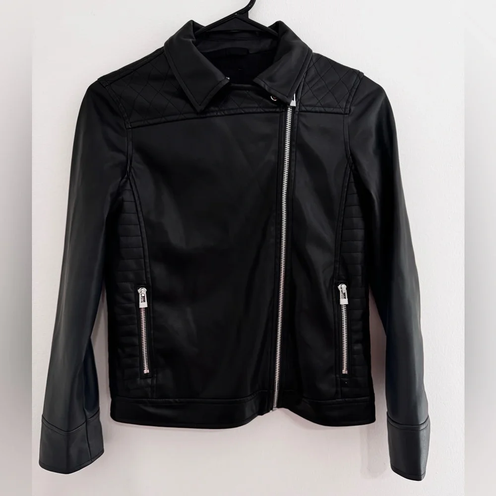 Art Class Black Leather Jacket Kids - Picture 5 of 5